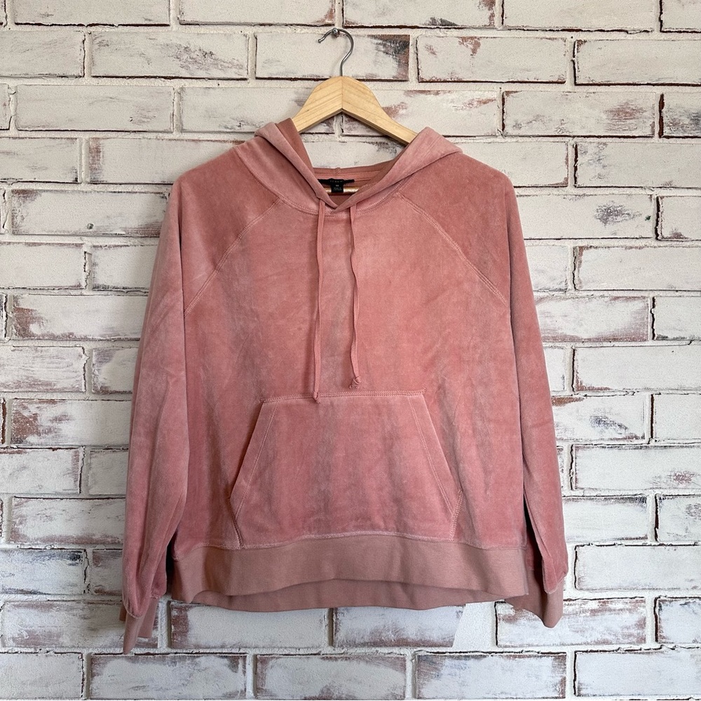 J Crew Relaxed fit velour SET hoodie and jogger size medium